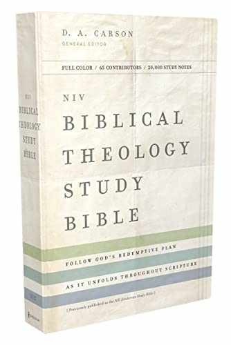 NIV, Biblical Theology Study – Hardcover, by Zondervan; Carson D. – Very Good b