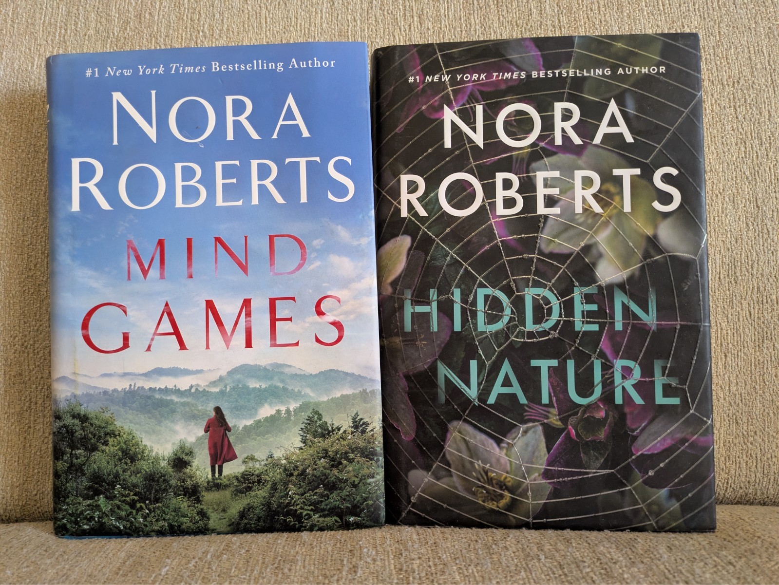 Mind Games & Hidden Nature | Nora Roberts | 2 Hardcover Book Lot | 1st Editions