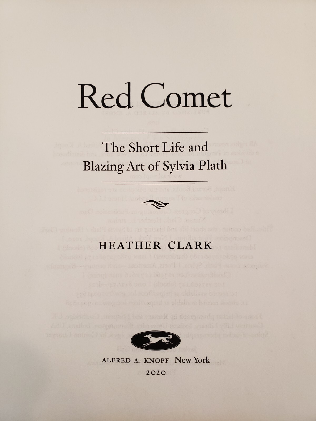 Heather Clark, Red Comet, 2020, HCDJ, First Edition/First Printing, MINT Copy!