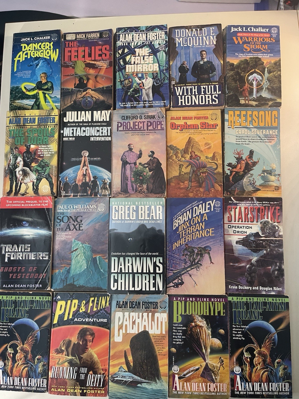 Big Science Fiction Lot of 65 MM Paperback Books Del Rey Rare OOP Listed L2