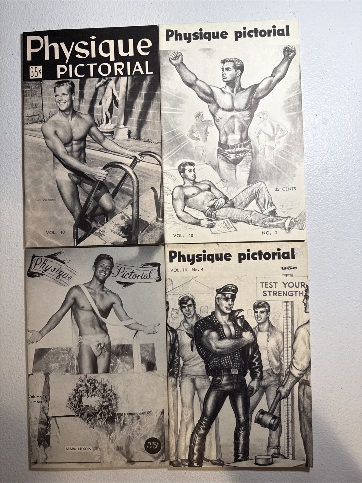 Physique Pictorial Vol. 10 # 1, 2, 3 and 4 – Spring, Summer, Fall & Winter 1960