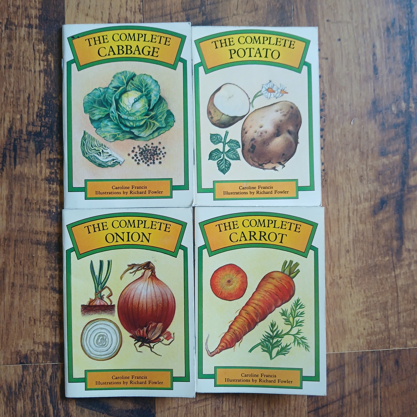 Set Of 4 The Complete Vegetable Caroline Francis 1981 Illust. Mini Cookbooks PB