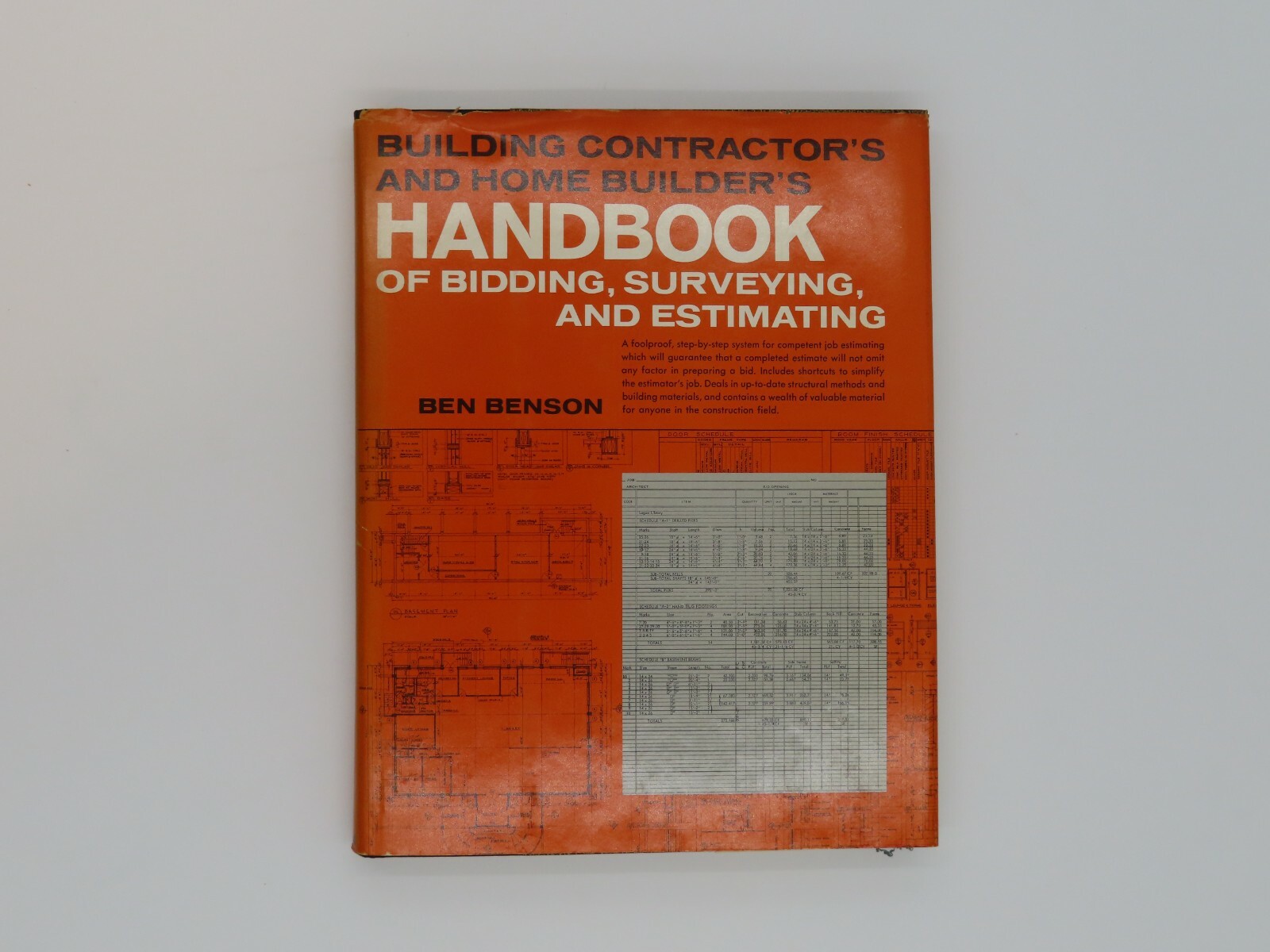 Building Contractor’s Home Builder’s Handbook Bidding/Surveying/Estimating 1968
