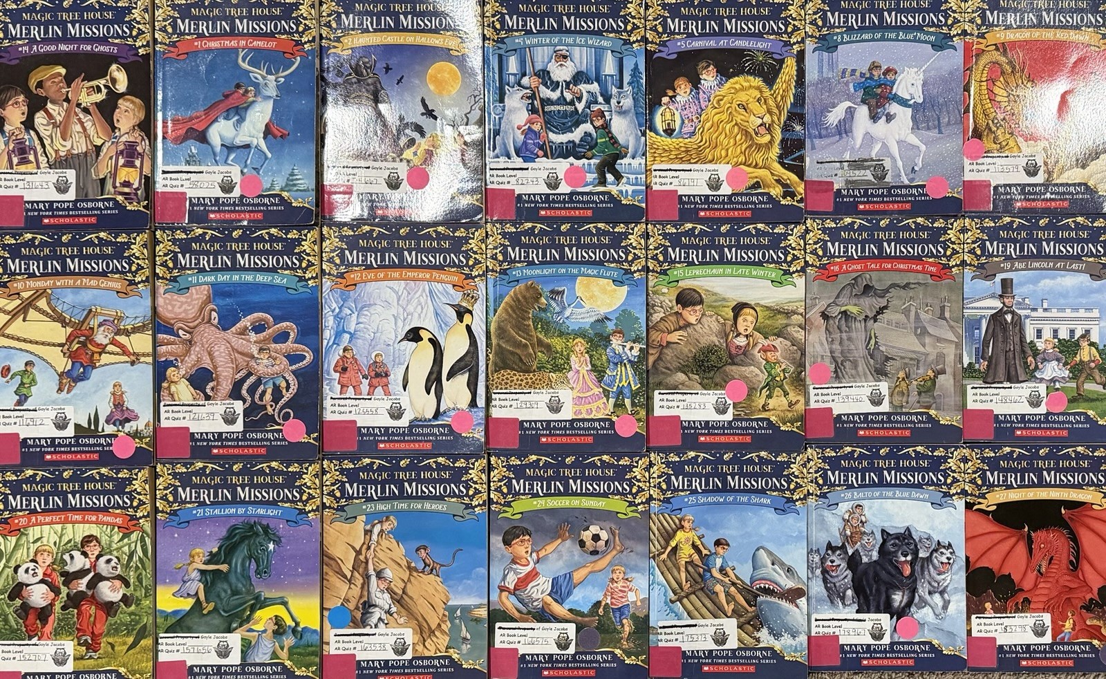 Magic Tree House MERLIN MISSIONS 1-2, 4-5, 8-16, 19-21, 23-27 Mary Pope Osborne