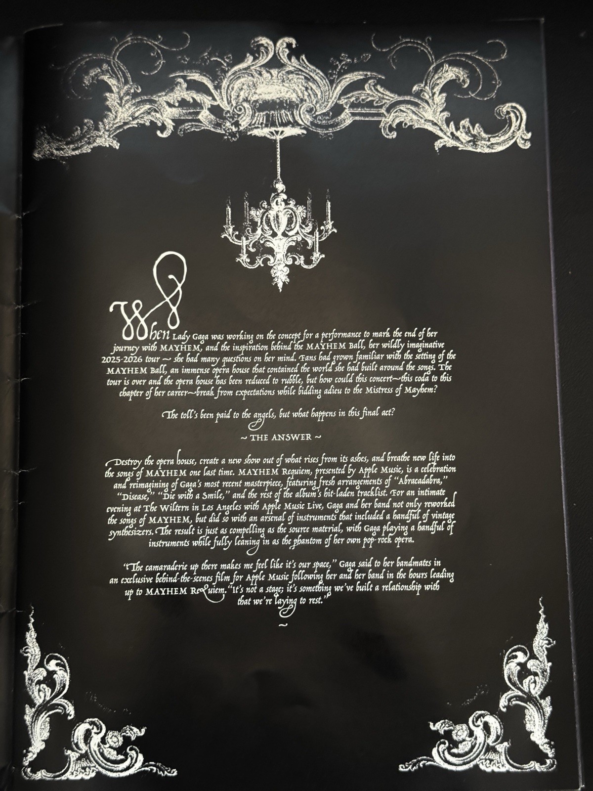 Lady Gaga MAYHEM Requiem Limited Edition Hardcover Photo Book 2026 Music Live