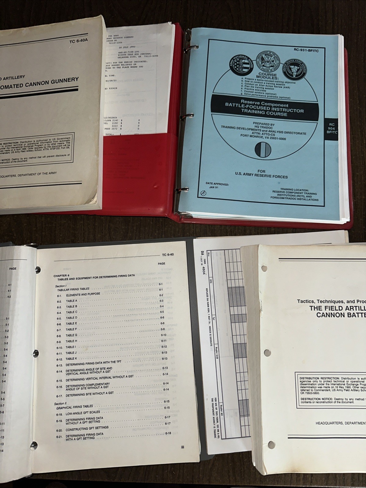 COMPLETE SET Reserve Component Instructor Training Course Loose Leaf Lot
