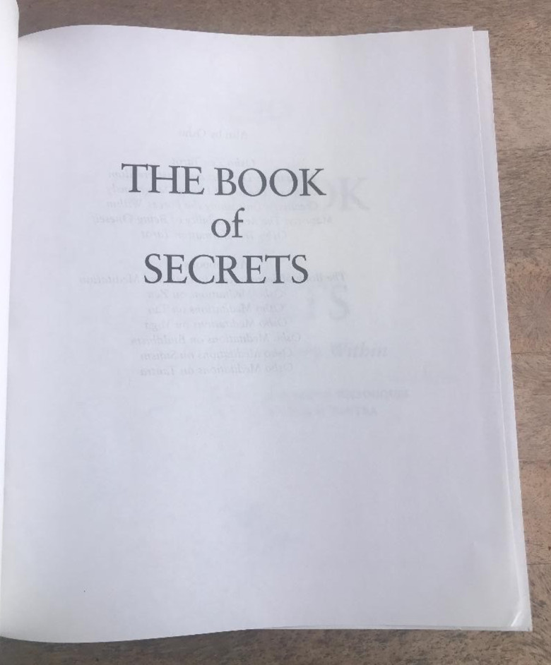 THE BOOK OF SECRETS ~ OSHO ~ 1974 ~ 112 KEYS TO THE MYSTERY WITHIN ~ MEDITATION