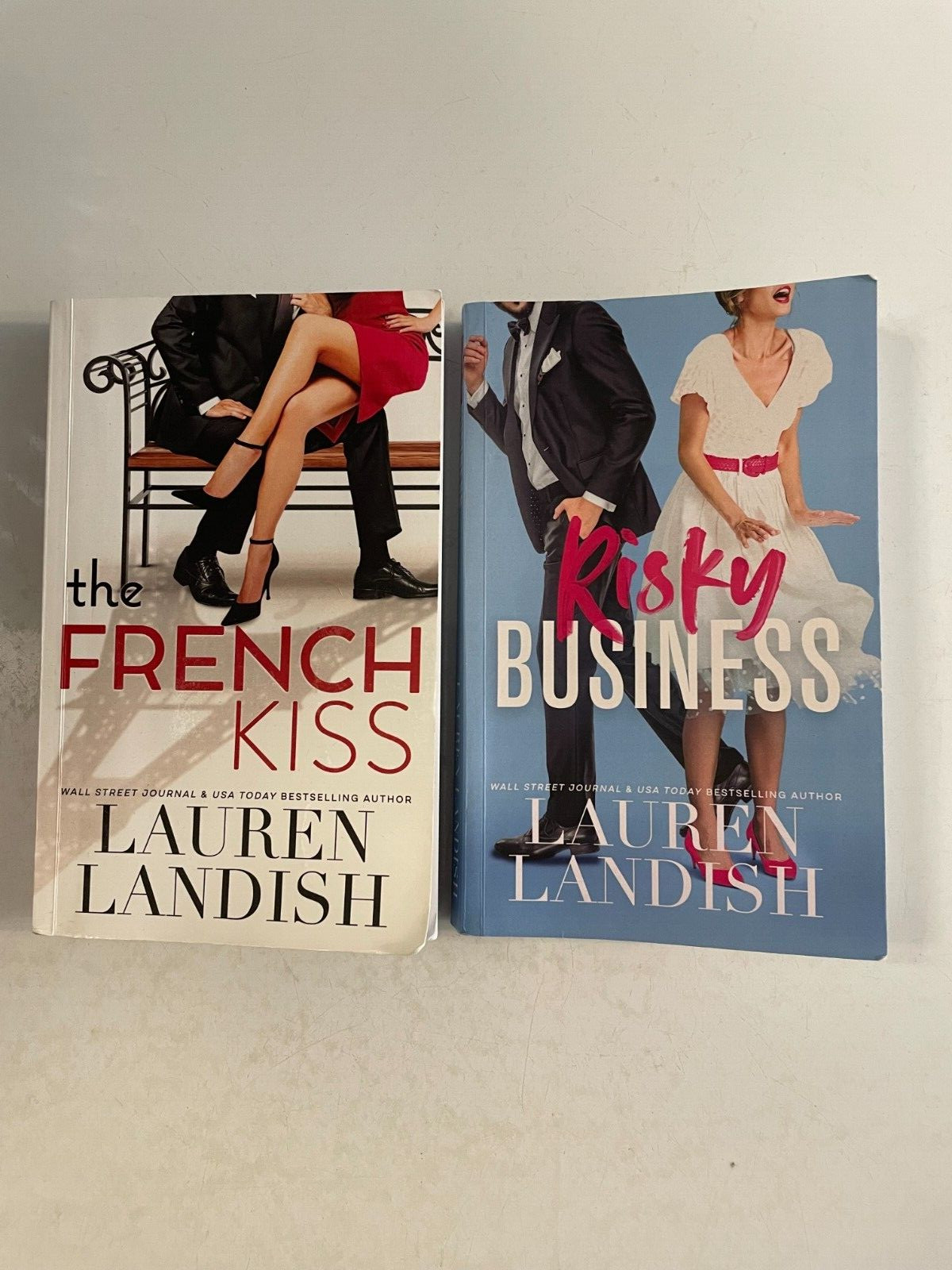 2 Lauren Landish Books French Kiss and Risky Business Stand A Lone Paper Back