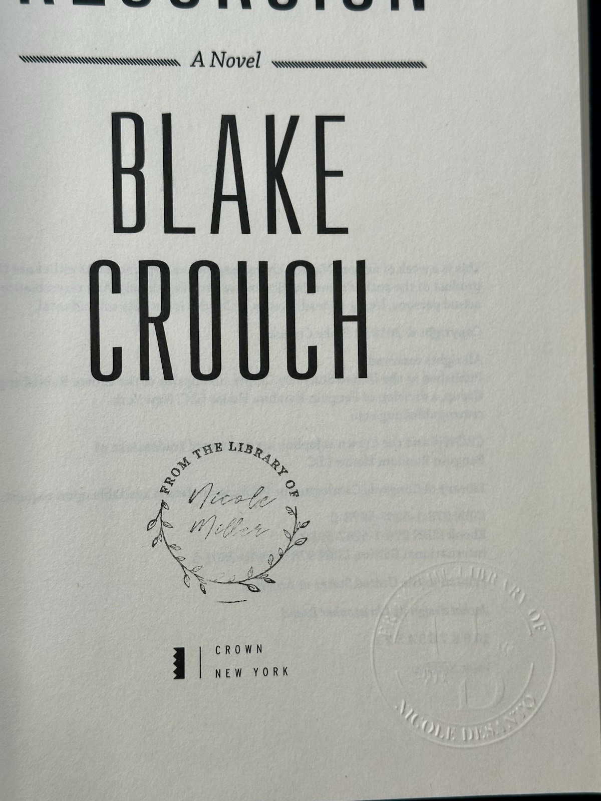 Dark Matter & Recursion by Blake Crouch ~ 1st Printing / Edition. Hardcover Lot