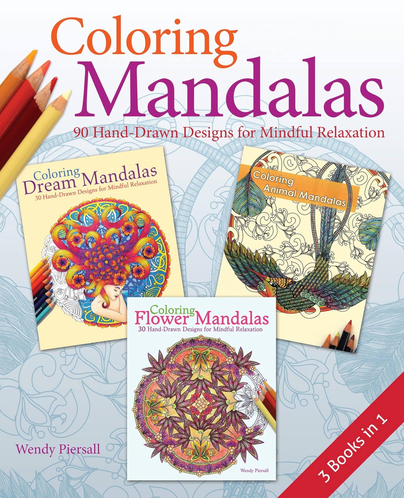 Coloring Mandalas 3-in-1 Pack: 90 Hand-Drawn Designs for Mindful Relaxation …