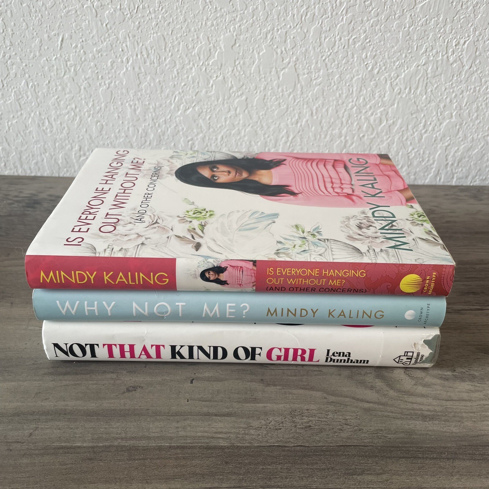 (Lot of 3) Hardcover Books Mindy Kaling And Lena Dunham, Why Not Me? Comedy
